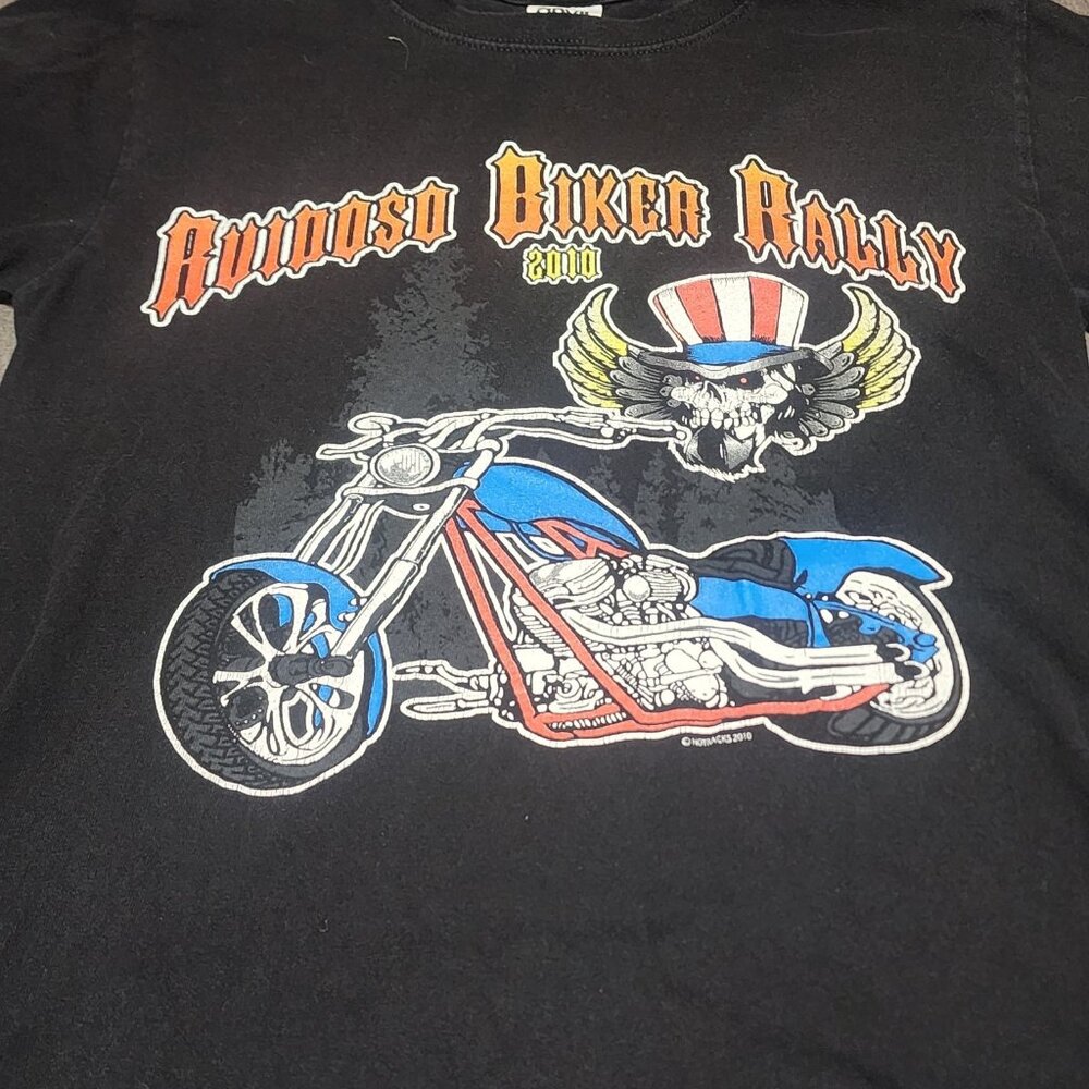 Ruidoso Biker Rally 2010 T-Shirt Motorcycle Chopper Graphic Black Men's Tee